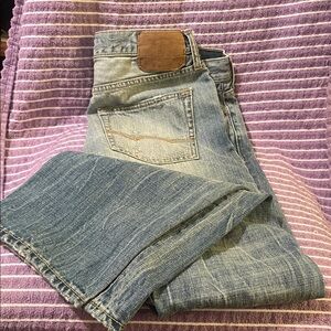 Wrangler Men's Straight Jeans - Light Blue Vintage